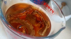 Dried Mushroom in Hot Water